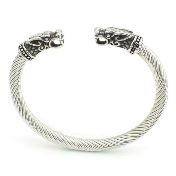 Viking Double Dragon Head Bracelet